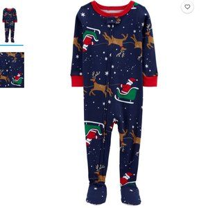 Carter's Reindeer Christmas Snug Fit Pajamas NEW 12 mos
